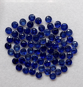พลอยไพลินสีน้ำเงินธรรมชาติทรงกลมเจียระไนสำหรับทำเครื่องประดับ ขนาด 1 มม. ถึง 6 มม. รับรองคุณภาพ - Product Image 4