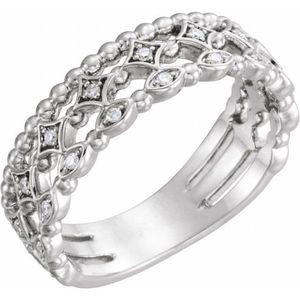 Stuller 123124:600P 14KW Stackable Diamond <b>Ring</b> <b>for</b> <b>Men</b> and Women - Product Image 1