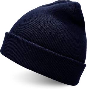 Gorro de invierno de lana unisex moderno, gorro grueso y acogedor con tela elástica, perfecto para ropa informal y estilo de clima frío - Product Image 4