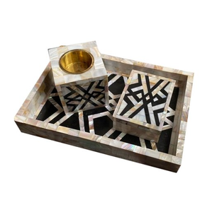 Brûleur d'encens Bakhoor en nacre fait à la main avec incrustation d'os pour les saisons d'été, d'automne et de printemps - Prix de gros - Product Image 3