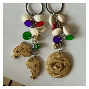 Seashell Keychain premium seashell material suitable for keyring <b>gifts</b> and bag charm decoration from Vietnam - Product Image 2