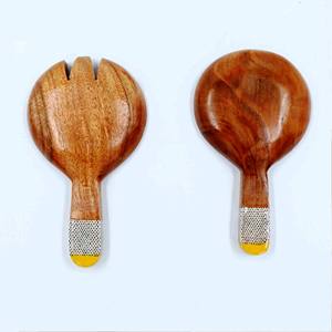 Artículo en Oferta, Accesorios de Cocina, Juego de Servidores de Ensalada de Acacia, Ecológico, Apto para Lavavajillas, Utensilios para Ensalada, Hecho en India - Product Image 2