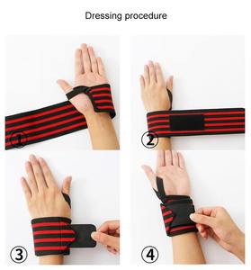 Bandes de poignet pour musculation de qualité supérieure, sangles de soutien pour entraînement en salle de sport, logo personnalisé, nylon, silicone, OEM, vente en gros - Product Image 4