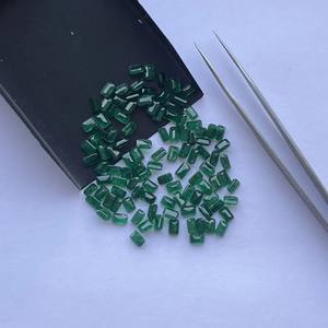 4mm 6mm Natural verde oscuro Zambian Esmeralda facetada Octágono corte piedra preciosa al por mayor joyería de piedra preciosa brillo buen tamaño pequeño - Product Image 1