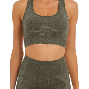 Conjunto flexible de yoga para mujer con tela que absorbe la humedad para entrenamientos de gimnasio, entrenamiento, correr y rutinas de fitness - Product Image 2