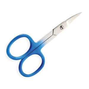 Ciseaux à ongles de beauté avec lame incurvée tranchante Ciseaux à ongles à poignée enduite de couleur en acier allemand - Product Image 2