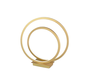 Escultura Metálica Decorativa para Mesa, Diseño Circular con Acabado Dorado para Decoración de Mesa de Oficina, Hogar o Estudio - Product Image 1