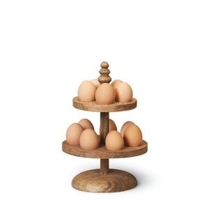 Table Display Wooden <b>Egg</b> Rack For Home Kitchen Storage Rustic Farmhouse Interior And Country Style <b>Decor</b> - Product Image 2
