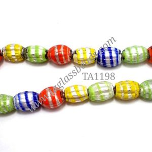 ลูกปัดหลากสีรุ้งตกแต่งโต๊ะคุณภาพสูงแก้วฟอยล์สีเงินหมุนเหรียญลูกปัดคละ-เงินหลวมลูกปัดคริสตัล - Product Image 4