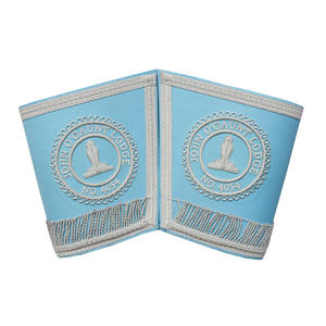 District provincial artisanat robe complète gantelets poignets broderie dorée tissu maçonnique manchettes avec décoration en dentelle - Product Image 6