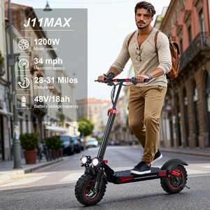 Patinete Eléctrico FREEBOY J11 MAX con Llantas Anchas, Ruedas de 11 Pulgadas, Velocidad Máxima de 50 km/h, Capacidad de Carga de 330.7 Libras, Control por Aplicación, Motor sin Escobillas de 1200W, Asiento Impermeable - Product Image 2