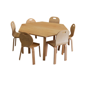 Trapezoidal <b>Kid's</b> <b>Table</b> Beech Plywood Kindergarten Desk Made in Turkey Durable EN71-3 High Quality Wholesale <b>for</b> <b>Kids</b> Furniture - Product Image 3