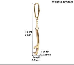 Solid Brass Belt U Hook Fob Clip Keychain Retro Vintage <b>Key</b> Ring Keychain Wallet Fish Hook - Product Image 2