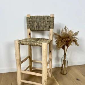 Taburete marroquí hecho a mano, puf otomano, cojín decorativo bohemio, reposapiés tradicional bereber, muebles para la sala de estar. - Product Image 1