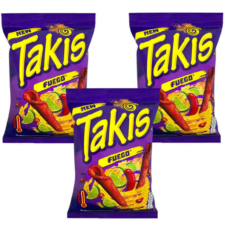 Exotic Snacks Corn Chips Takis Fuego