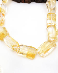 Collier en pierres précieuses de citrine naturelle facettées, pierres précieuses pour la fabrication de bijoux fins - Product Image 2