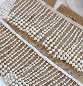 Ruban en satin à franges perlées avec pompon rose, 4 couleurs, pour rideaux, décoration intérieure, costumes de danse, robes de soirée - Product Image 2