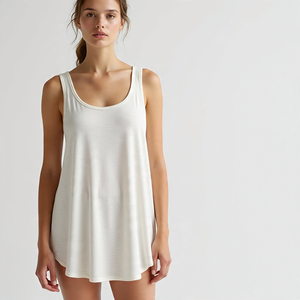 Gym <b>Jogging</b> Wear Tank Top 100% Cotton Polyester Singlet Top Women Racer-Back Fitness Wear Tank Top Ladies - Product Image 5