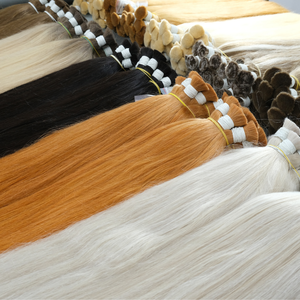 Wholesale <b>Top</b> Grade Vietnamese Slavic Virgin Human Hair Super Double Drawn Ultra Straight <b>Silky</b> Bulk Extensions 100g All Colors - Product Image 1