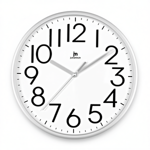 JUSTAMINUTE Silver 00712S Wall <b>Clock</b> 24.5cm Silver Justaminute Wall <b>Clock</b> - Product Image 2