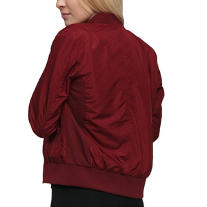 Blouson Bomber Femme en Nylon Noir avec Col en Fourrure d'Agneau, Nouvelle Collection Hiver 2026, Séchage Rapide, Respirant, Longueur Classique, Streetwear - Product Image 2