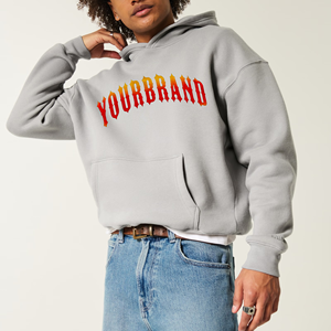 Luxury Hip Hop <b>Plain</b> <b>Hoodies</b> <b>Men</b> Blank <b>Grey</b> Color 100% Cotton Streetwear Oversized Heavyweight <b>Hoodies</b> For <b>Men's</b> - Product Image 1