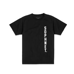 Sophnet. T-shirt en jersey à logo vertical, coupe ample, respirant, imprimé à l'écran avec un motif uni - Product Image 1