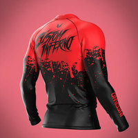 Rash Guard à manches longues personnalisé fabricant Plus Size Sublimation Rush Guard pour hommes Sublimation Rash Guard