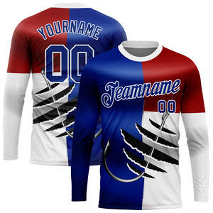 UPF 50+ Long Sleeve Fishing Jersey for Men Custom Logo Moisture Wicking Breathable Material for Coastal or Lake Fishing Shirts - Product Image 3