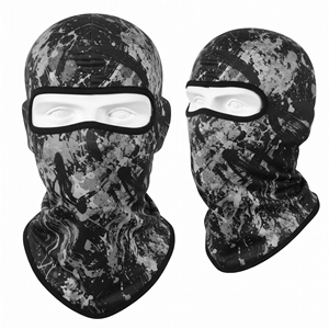 Pasamontañas de poliéster 100% personalizado con una abertura, para deportes al aire libre, ciclismo, esquí, con estampado digital, máscara facial completa, gorro para esquí - Product Image 1