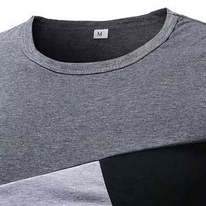 T-shirt décontracté à manches courtes et col rond en coton pour hommes, haut léger idéal pour la tenue quotidienne d'été et une utilisation confortable - Product Image 5