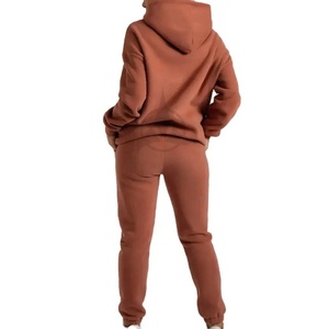 2025 logotipo y diseño personalizados gran oferta 100% algodón polar 2 piezas conjunto mujer Unisex Sudadera con capucha y pantalones de chándal conjunto Sudadera con capucha chándal - Product Image 3