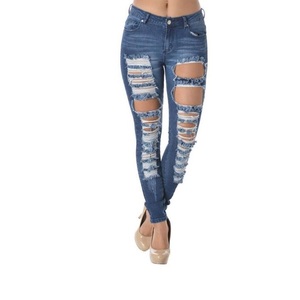 กางเกงยีนส์สตรีคุณภาพสูงโรงงานขายส่งราคาที่กําหนดเองสบายๆขากว้างกลางเอว Ripped กางเกงยีนส์ Rip กางเกงยีนส์สําหรับสตรี - Product Image 3