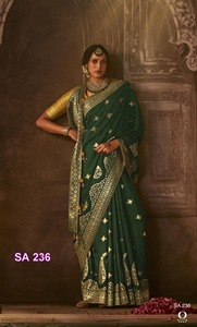 Dernier Designer Pure Viscose Dola Soie Avec Zari Weaving Designer Pallu Border Saree By Fab Zone - Product Image 4
