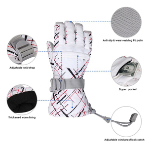 Fournisseur direct d'usine, gants de ski et de snowboard sur mesure de haute qualité, chauds, respirants, en cuir, compatibles avec les écrans tactiles, pour l'hiver - Product Image 5