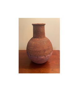 Cesta de algas marinas interior tejida a mano con asa de hierro Cesta de lavandería grande Maceta Macetas Cesta Material de hierba marina - Product Image 1