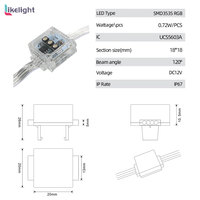 Pantalla LED de Malla para Exteriores OEM ODM de 18 mm, Luz de Píxeles IP67 DC12V SMD3535 RGB UCS5603A, Cortina de Rejilla para Fachadas de Edificios