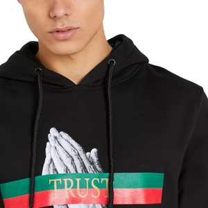 Trust Print Hoodie Hommes Noir Streetwear Pull Mode Surdimensionné Harajuku Hip Hop Designer Hiver Sweat À Capuche Hoodies - Product Image 4