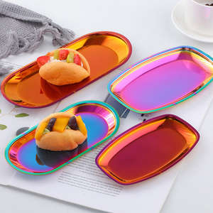 Plateau de service en métal, plateau décoratif, organisateur pour la maison, l'hôtel, le restaurant, le café, le bar, cadeau de mariage, durable, usage intensif, ProMax - Product Image 5