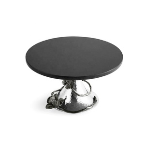 Support à gâteau en métal orchidée noire personnalisé fait à la main bas quantité minimale de commande fabricant vente directe en gros d'usine - Product Image 4