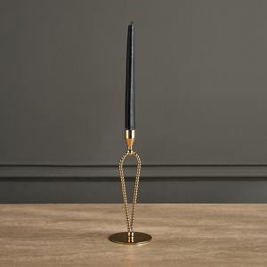 Porte-bougie en métal doré de luxe, élégant, décoratif, accent de table, centre de table élégant pour salon, chambre à coucher et salle à manger - Product Image 5