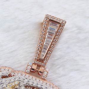 Colgante VVS Moissanite personalizado con 925 de plata estilo Hip Hop Iced Out Letter Pass Tester joyería para él/ella - Product Image 2