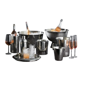 Cubo de hielo de acero inoxidable con acabado antiguo brillante con mango de diseño moderno y para el accesorio de fiesta de cóctel de Bar en casa - Product Image 1