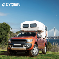 Mini-camping-car amovible Popup Unimog léger en composite pour Ram 1500 Short Cab sur pick-up, 2 personnes, 4 points d'ancrage