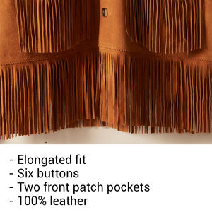 Genuine Suede Fringe Jacket Rodeo Country Tassel <b>Coat</b> - Product Image 4