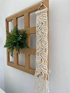 Décoration murale en macramé de forme verticale simple pour la décoration moderne de la maison, salon, chambre à coucher et affichage intérieur en provenance d'Inde - Product Image 5
