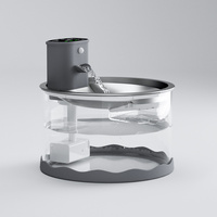 Fontaine à eau intelligente sans fil en acier inoxydable grande capacité à motif uni pour chiens et chats