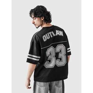 Conjunto Deportivo de Fútbol Americano de Alta Calidad Outlaw, Camiseta y Pantalones Cortos de Malla Transpirable, Técnica de Sublimación de Poliéster, Estilo Liso - Product Image 4