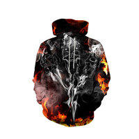 Sweat-shirt à capuche surdimensionné pour homme, imprimé 3D animé, bio, unisexe, lavé, lourd, par Sublimation, hiver