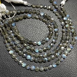 Labradorite perles à facettes autres formes 5MM perceuse verticale bonne qualité pierre précieuse Flashy arc-en-ciel noir naturel pour la fabrication de bijoux - Product Image 1